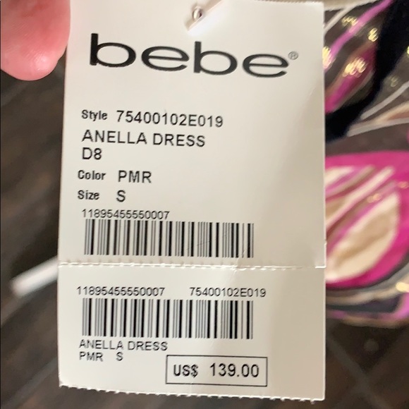 NWT Open Back Bebe Dress - Picture 6 of 7